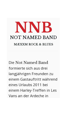 mobile Website NNB - NOT NAMED BAND